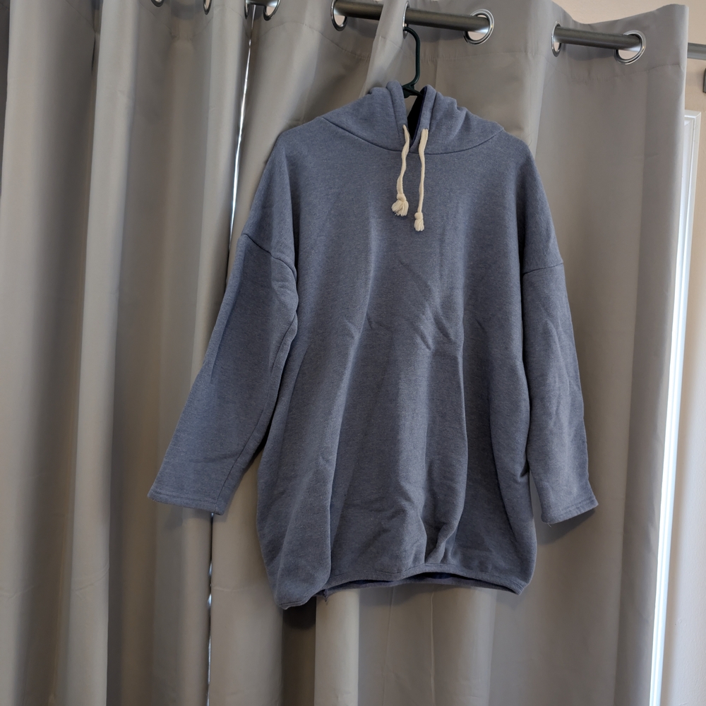 Cozy Purple Oversized Hoodie with Drawstring
